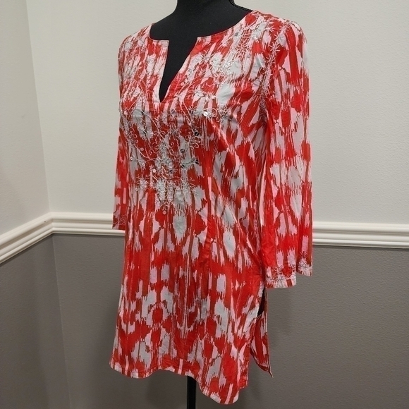 Inc International Concepts Patter Tunic Size 2 - Picture 2 of 11